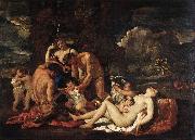 Nicolas Poussin Nurture of Bacchus oil on canvas